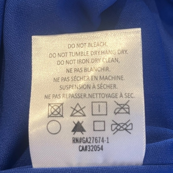 EVA FRANCO Royal Blue Faux Leather Midi Skirt - Picture 5 of 6